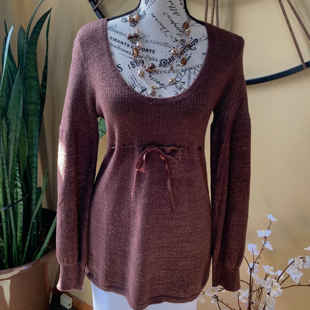 Brown Gold Speckled Sweater